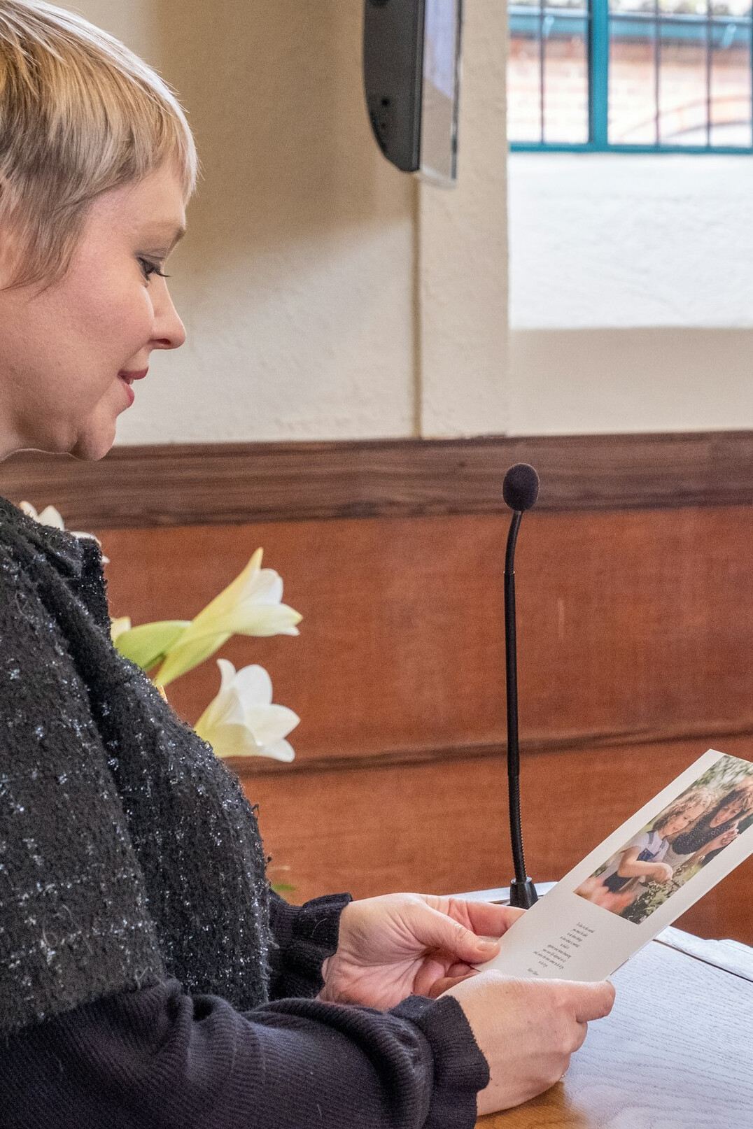 woman practicing speech